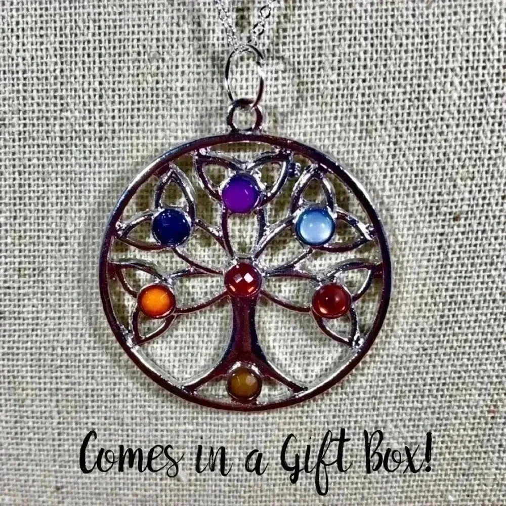 Tree of Life Necklace w Chakra